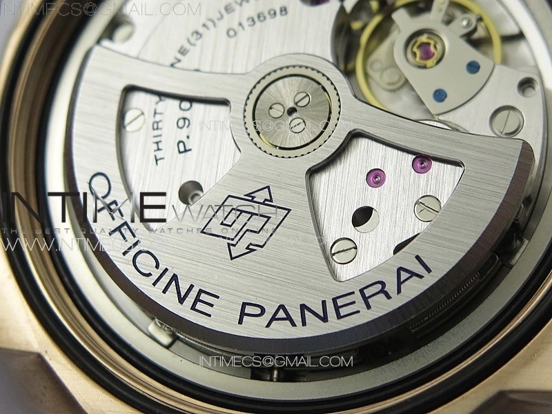 Pre Order PAM1114 RG VSF 1:1 Best Edition Blue Dial on Blue Leather Strap P.9010 Super Clone